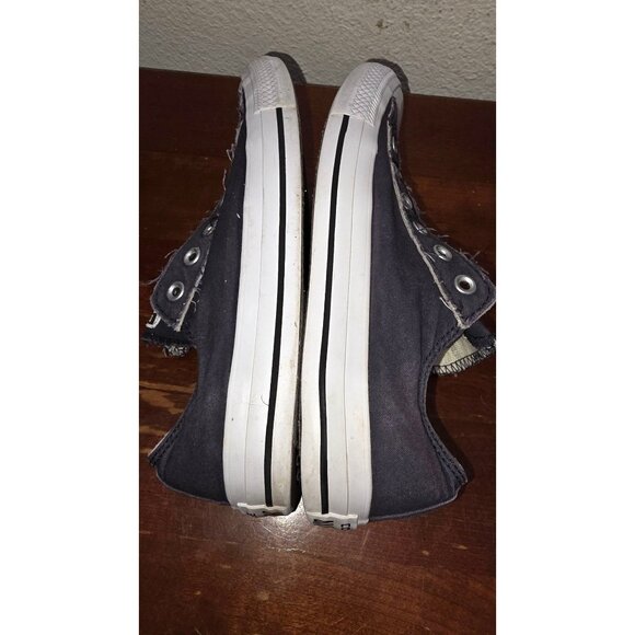 Converse All Star Unisex Low-Top Navy Canvas Sneakers Black White Size 9 W / 7 M - Picture 6 of 8